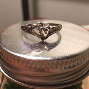 Interlocking heart ring
